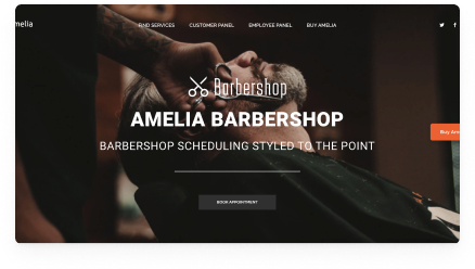 Amelia barbershop booking demo