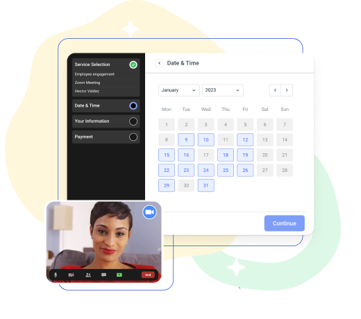 Amelia's wordpress appointment plugin calendar overview