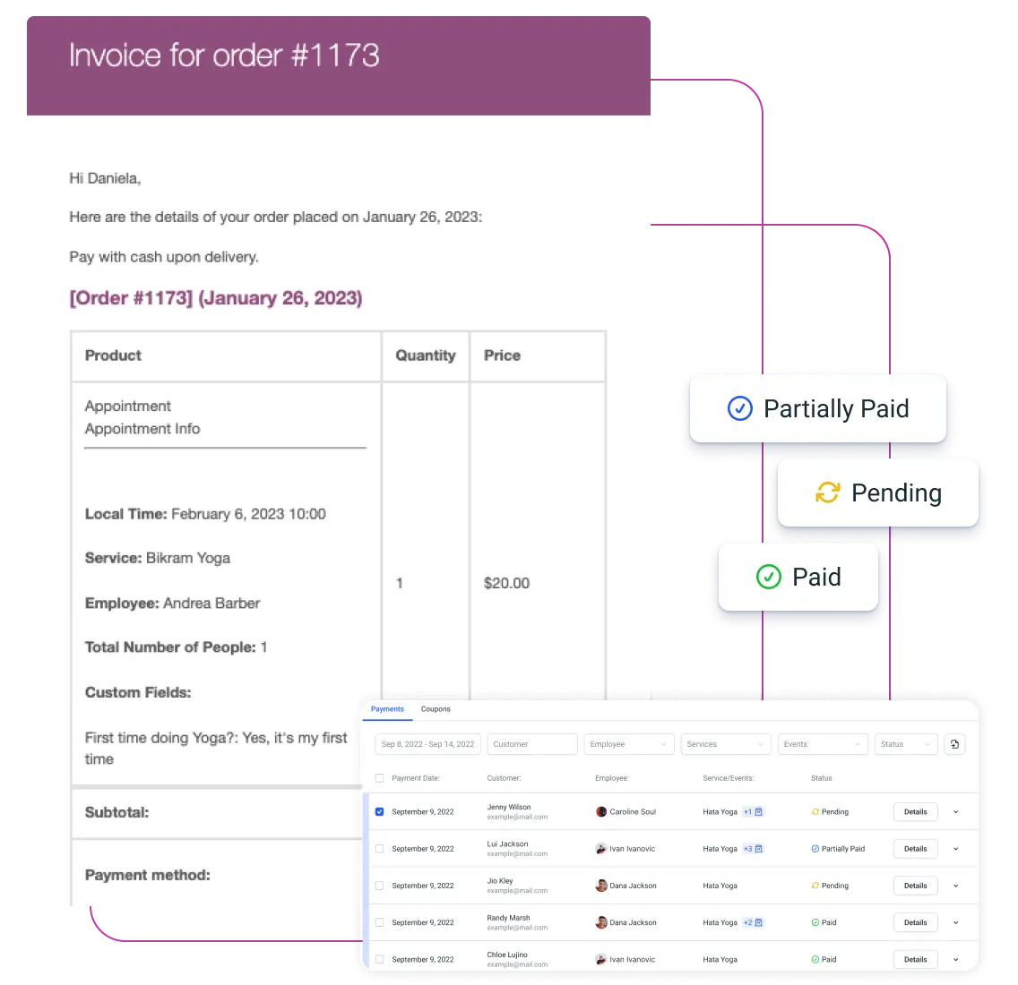 Amelia invoices and taxes via WooCommerce