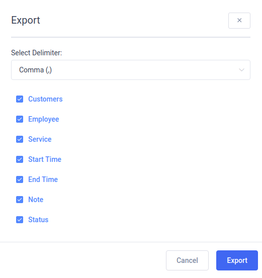 Amelia WordPress - Export Appointments