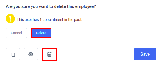 Delete employee