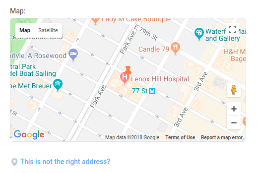 Amelia WordPress - Location Right Address