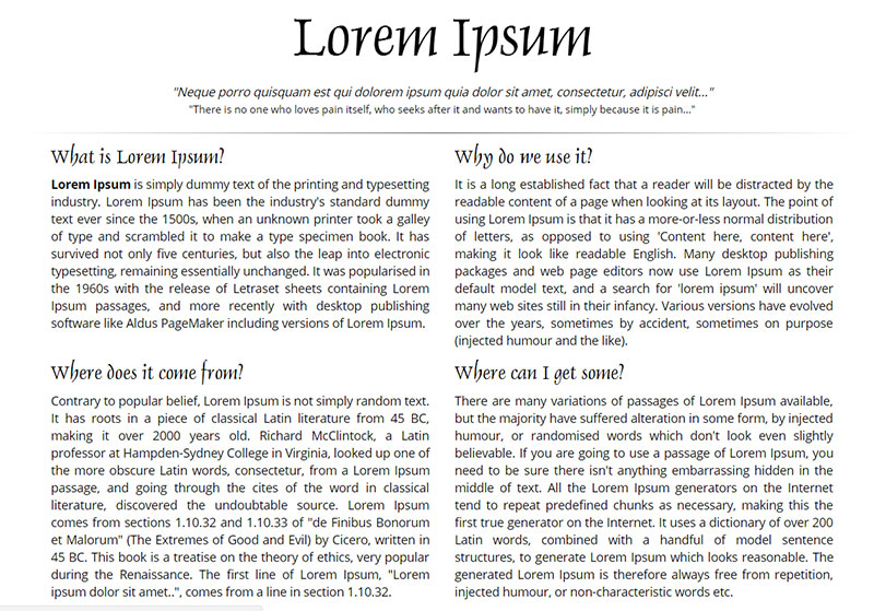 Lorem ipsum meaning