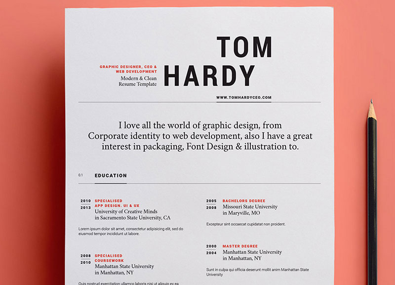 web designer resume