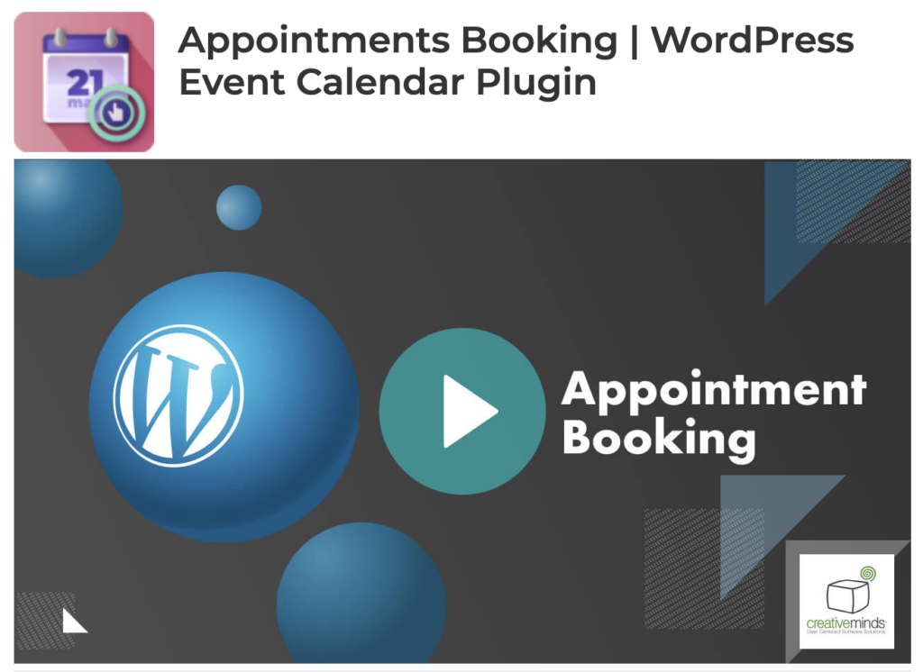 cm appointments booking wordpress plugin