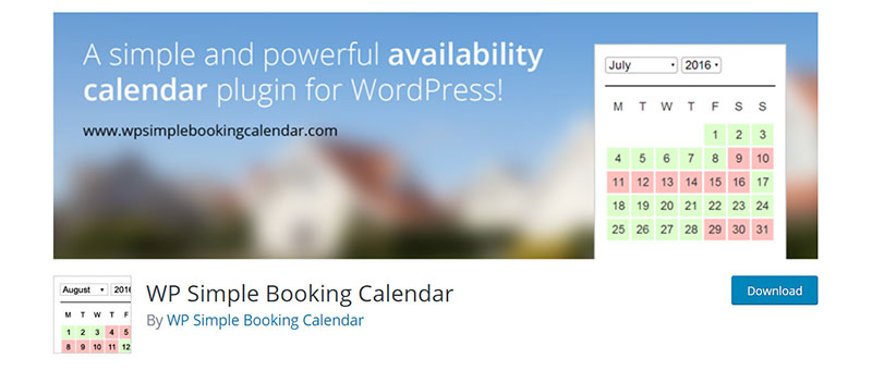 wp simple booking calendar for wordpress