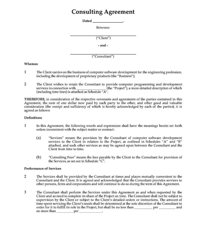 Consulting contract examples to use for your business