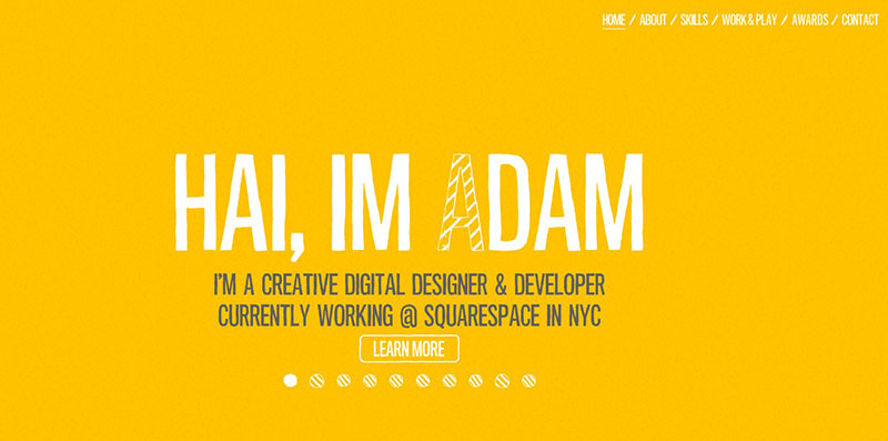 adam hartwig yellow website homepage screenshot