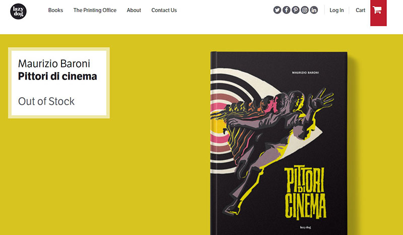 pittori di cinema yellow color website homepage screenshot
