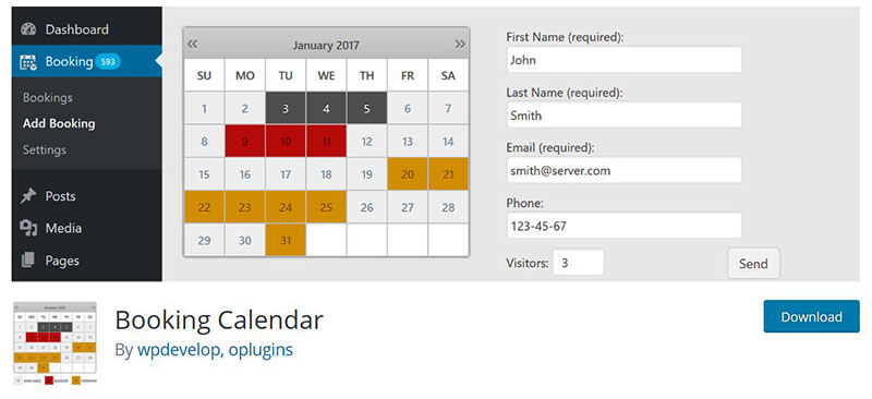 booking calendar wordpress appointment scheduling plugin