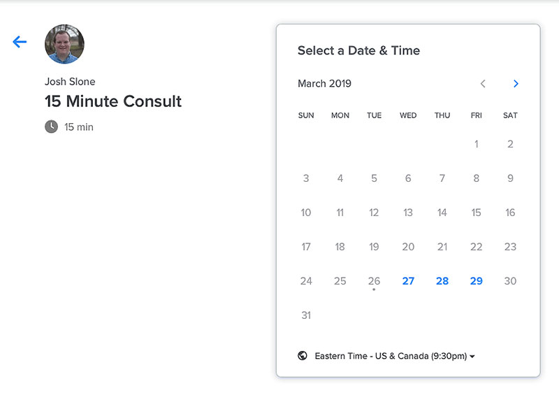calendly a date and time calendar selection process 