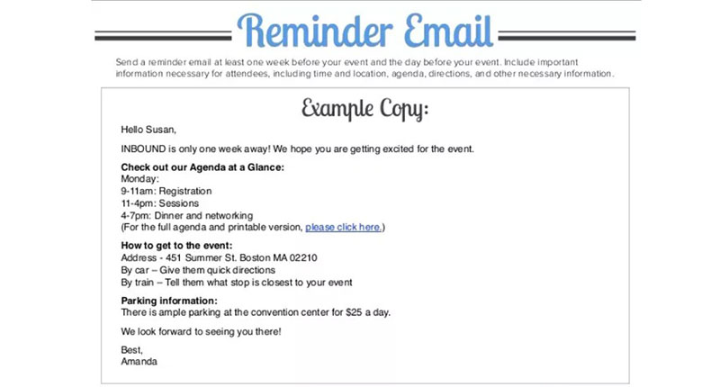 meeting reminder template to send via email