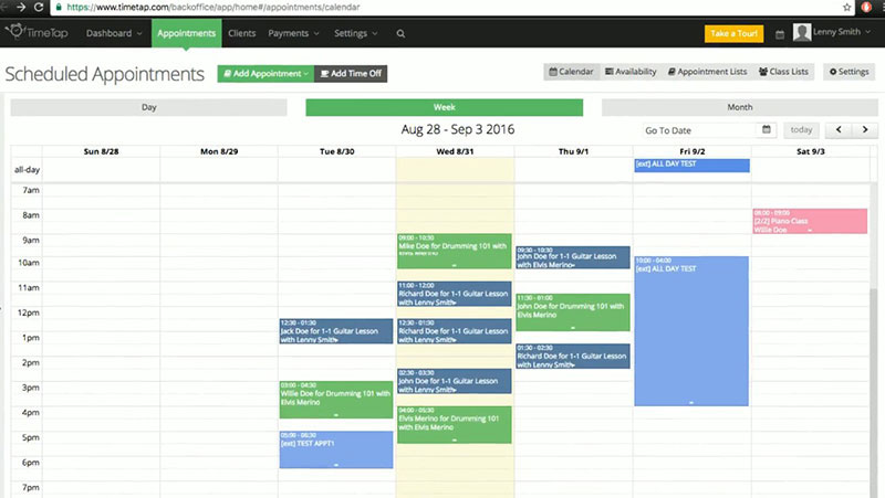 timetap calendar overview