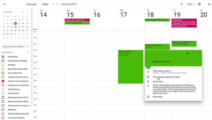 make appoinlet calendar using appointment slots google