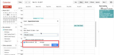 how to share google calendar appointment slots