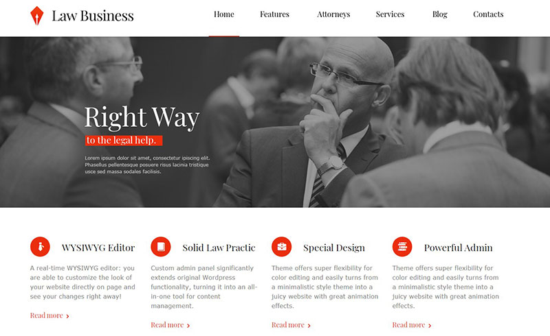 The Best Law Firm and Lawyer WordPress Themes