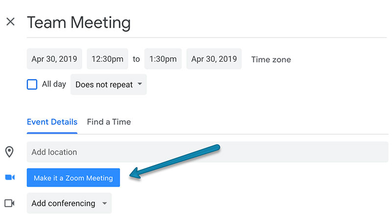 zoom team meeting scheduling process