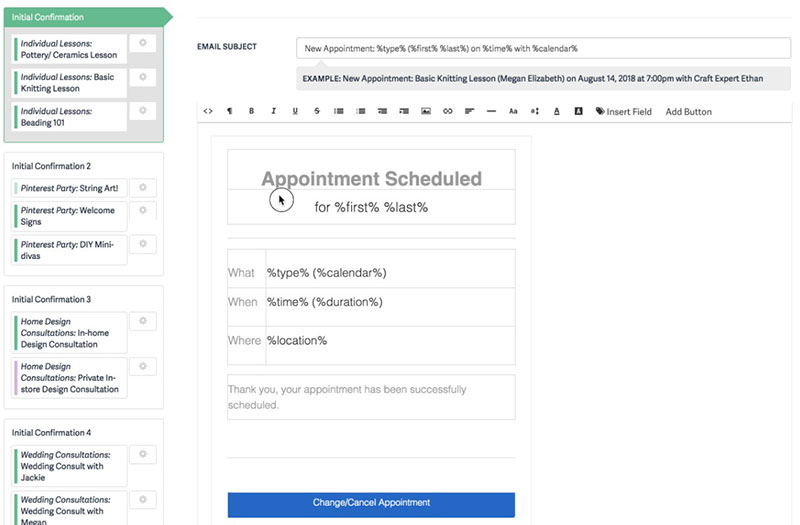 acuity scheduling form