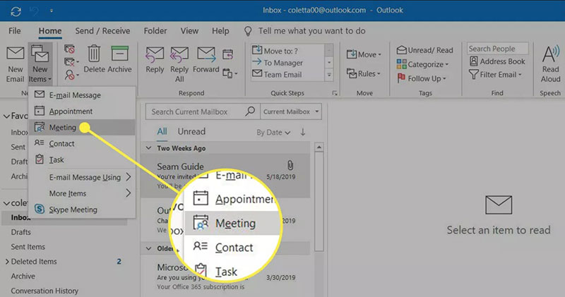 add travel time to outlook meeting