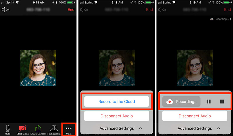 how to record a zoom meeting on a mobile device