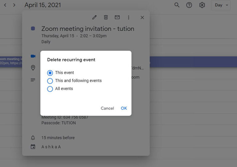 How to Cancel an Event in Google Calendar