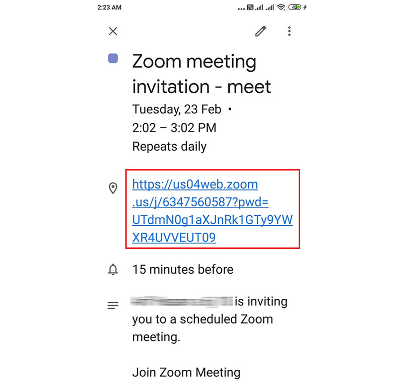 joining a zoom meeting using a mobile device