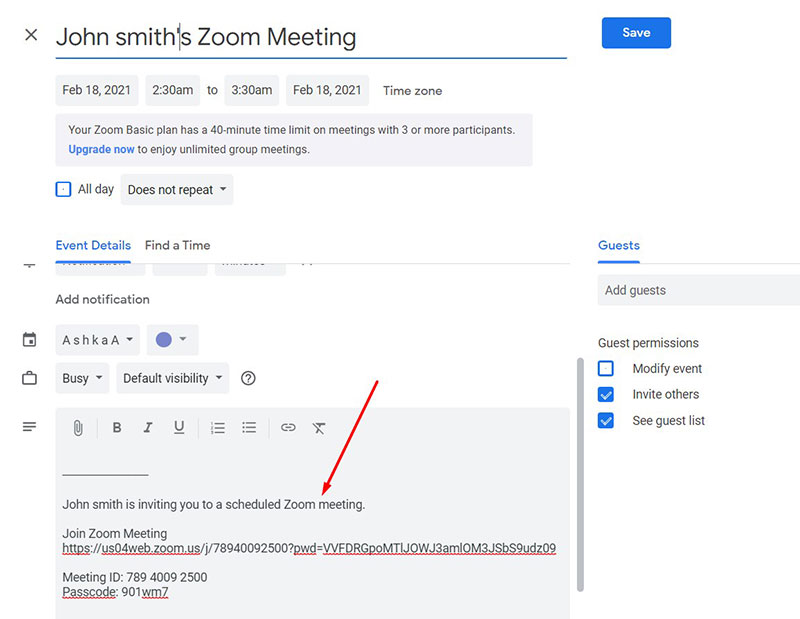 How To Set Up A Zoom Meeting With Google Calendar Agentsfad