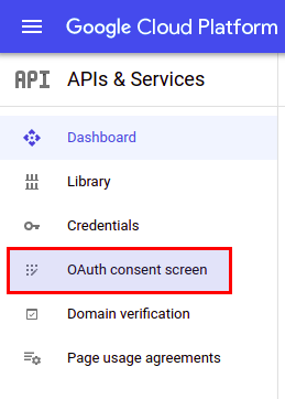 OAuth Consent screen