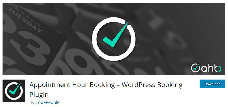 Appointment Hour Booking wordpress landing screenshot