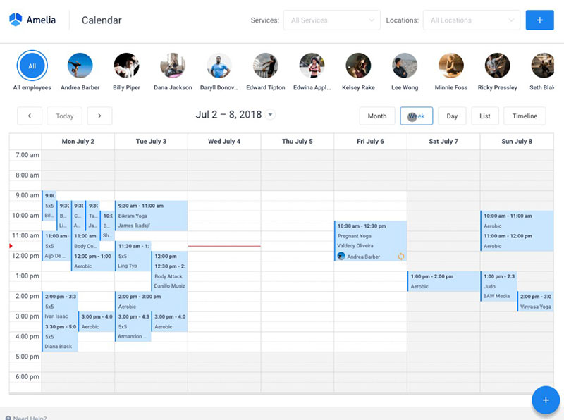 amelia booking calendar helps avoid double booking scheduling