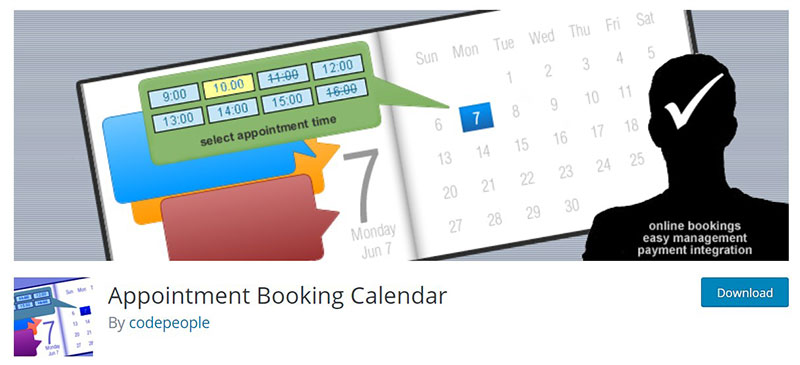 appointment booking calendar wordpress download page screenshot 