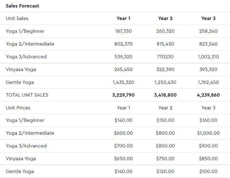 Business Plan Template for Yoga Studio Owners