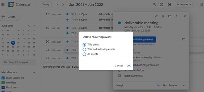 How To Delete Google Calendar Events In A Few Steps