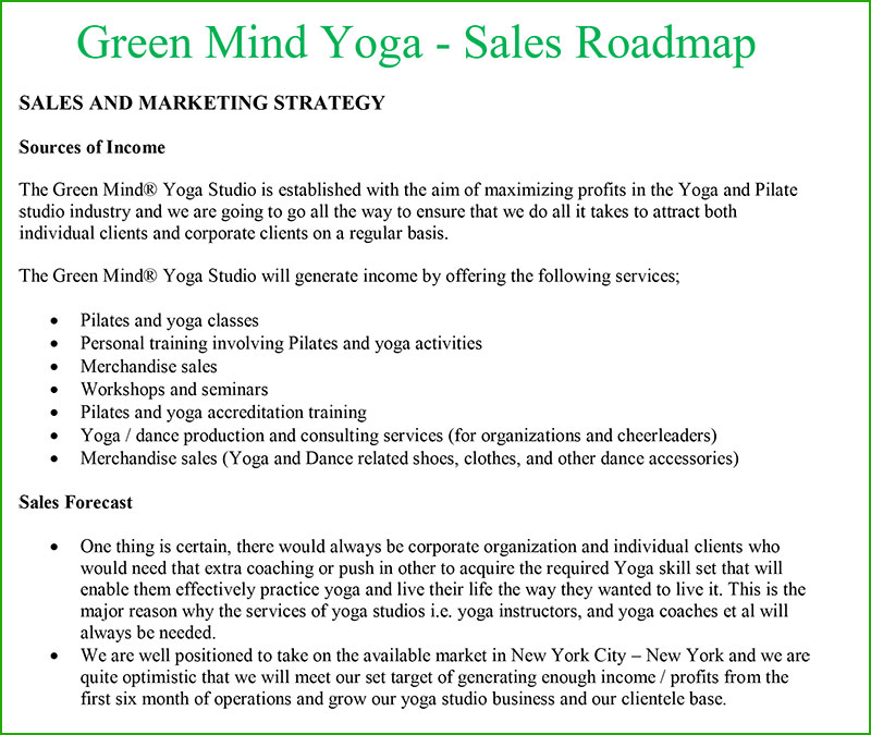 Business Plan Template for Yoga Studio Owners