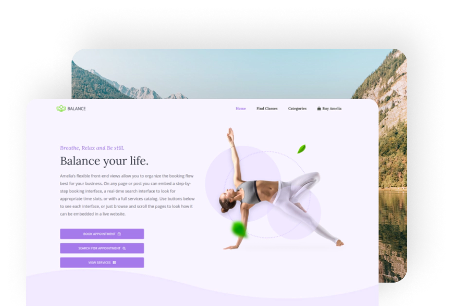 Balance your life with Amelia scheduling system