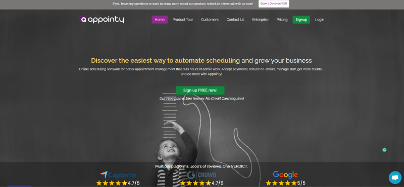appointy homepage screenshot