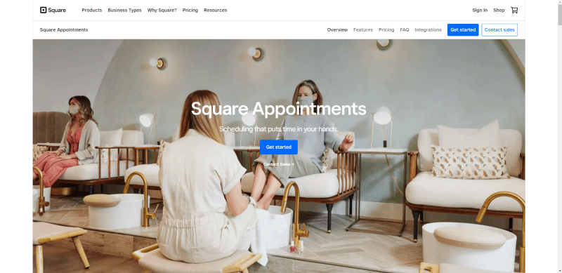 square appointments homepage screenshot