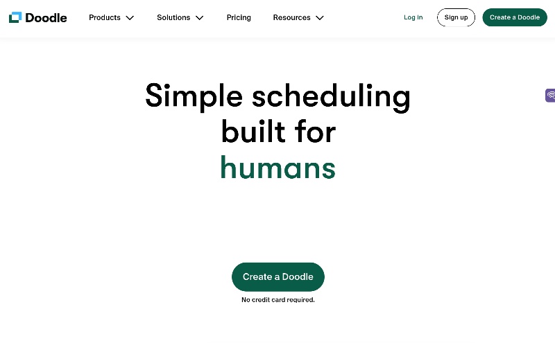 doodle appointment scheduling software homepage screenshot