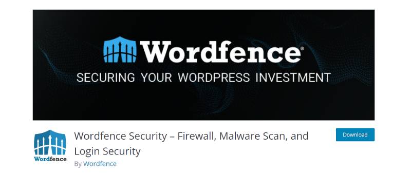 wordfence security plugin for wordpress download page screenshot 