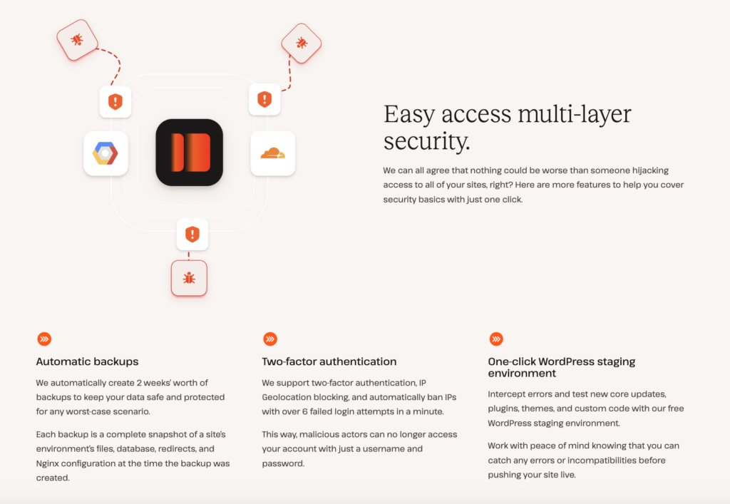 kinsta security overview