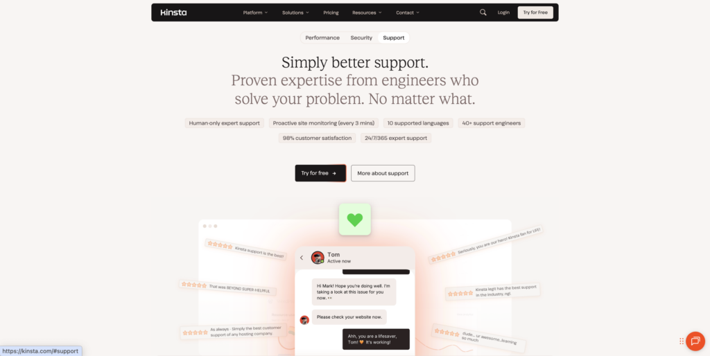 kista support overview