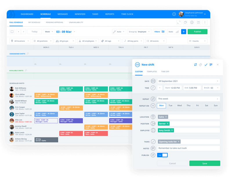 Sling - Best for very small teams that want free scheduling for up to 30 users