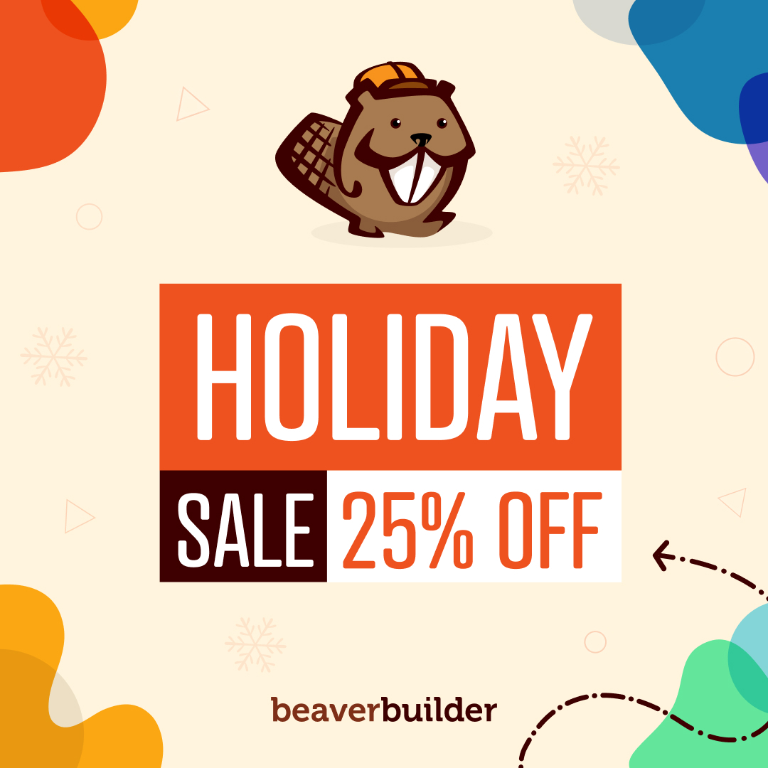 Beaver page builder holiday sale