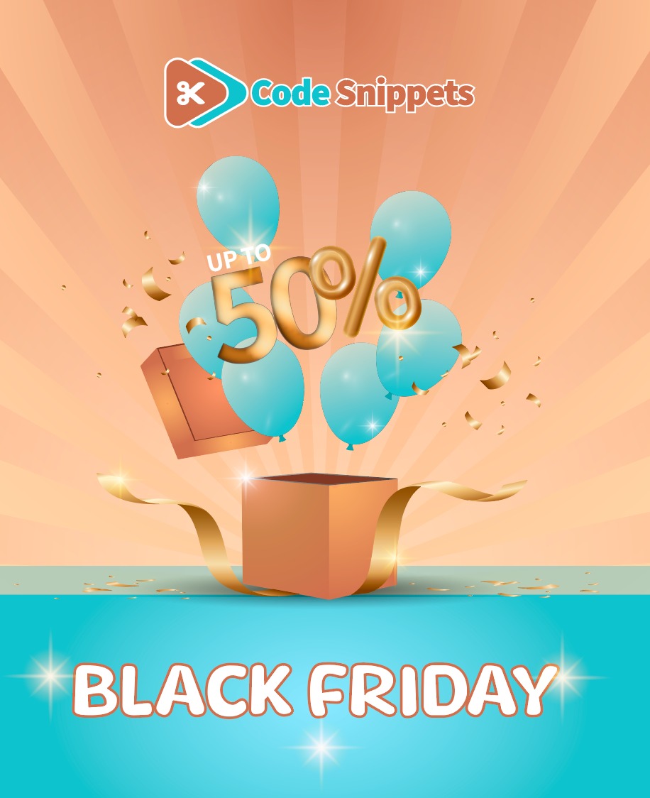 Code Snippets black friday deal