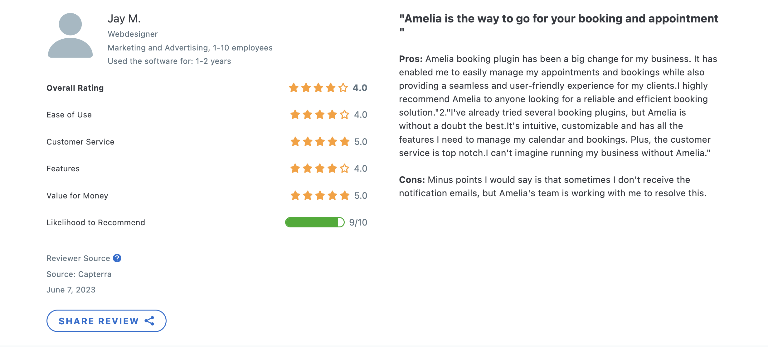 Amelia review