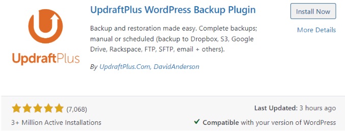 how to backup a wordpress site with updraftplus wordpress backup plugin: the process of installation