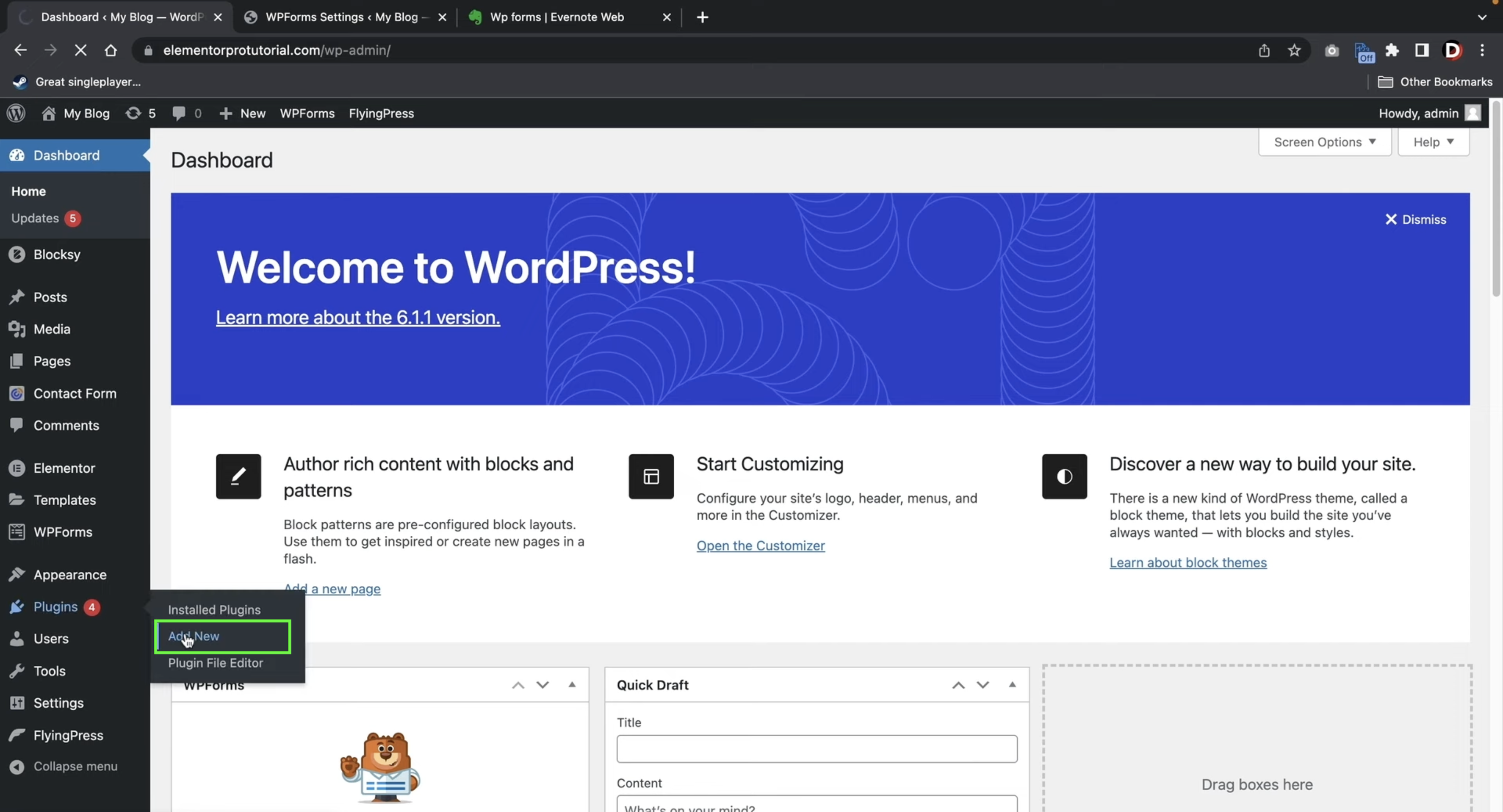 Adding new plugin to your WordPress site