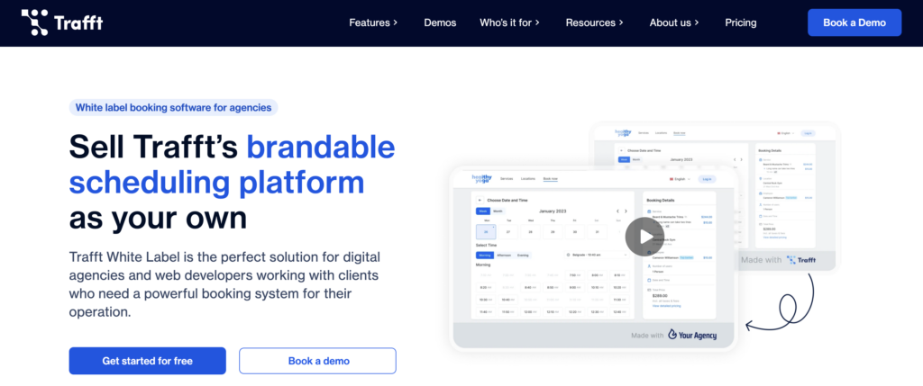 trafft white label booking solution for agencies