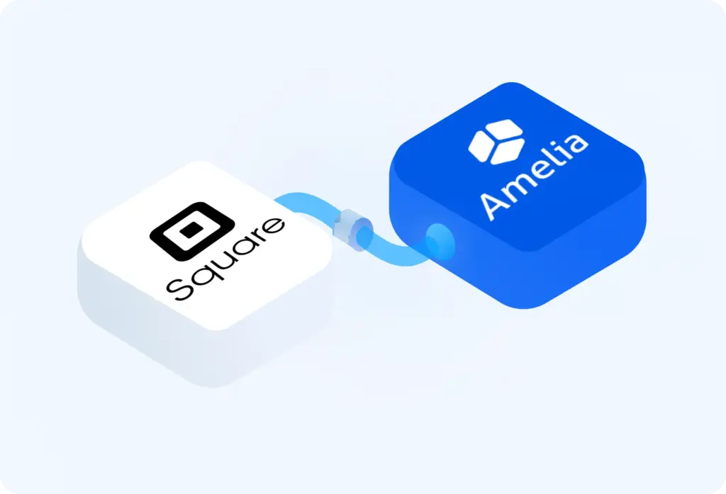 Photo showing the integration of the Amelia booking plugin with Square payments.