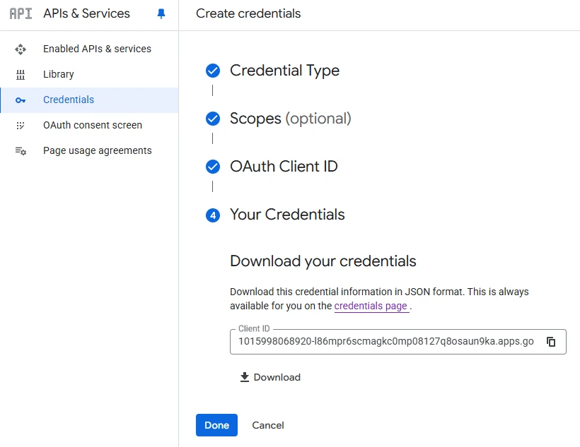 Copy the Client ID